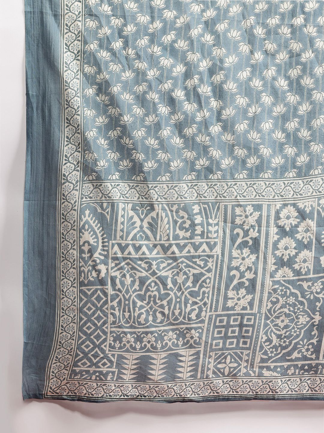 Anouk Ethnic Motif Print Pure Cotton Kurta with Trousers & Dupatta