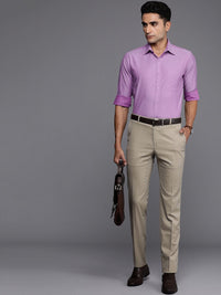 Raymond Pure Cotton Self Design Slim Fit Textured Formal Shirt
