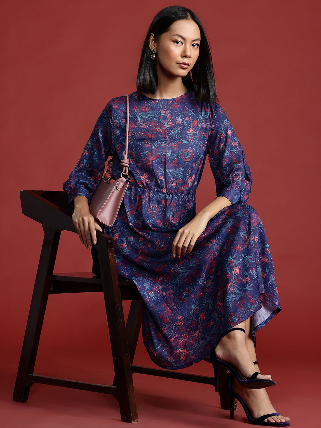 all about you Floral Print Fit & Flare Dress