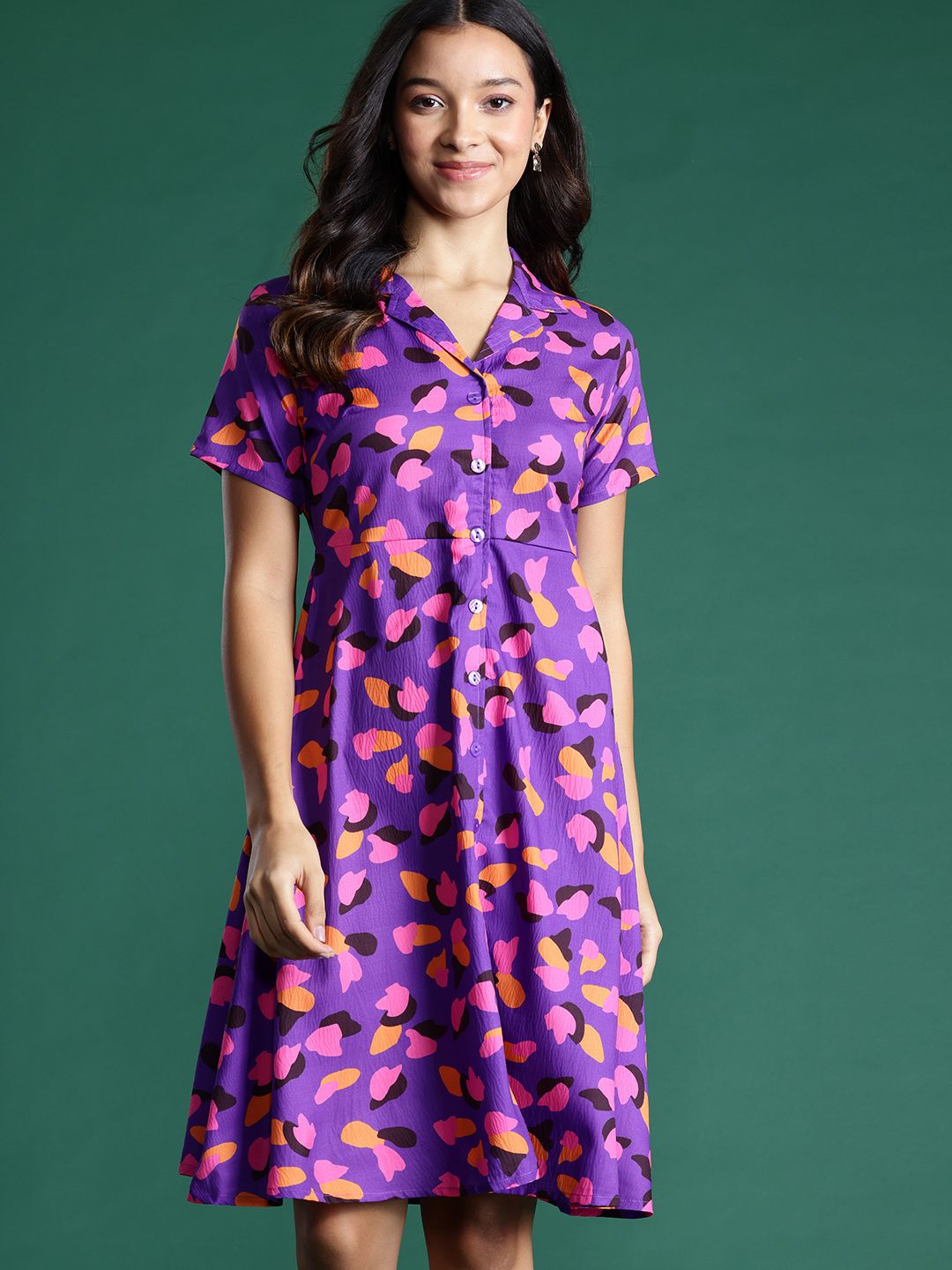 DressBerry Printed Shirt Dress