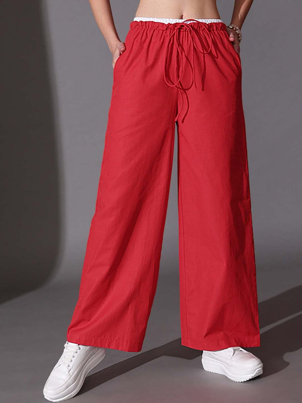 STREET 9 Women Cotton Straight Fit Trousers