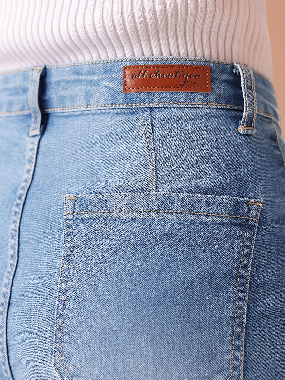 all about you Women Wide Leg High-Rise Heavy Fade Stretchable Jeans