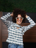 Athena Self Design knits Cut-Out Top