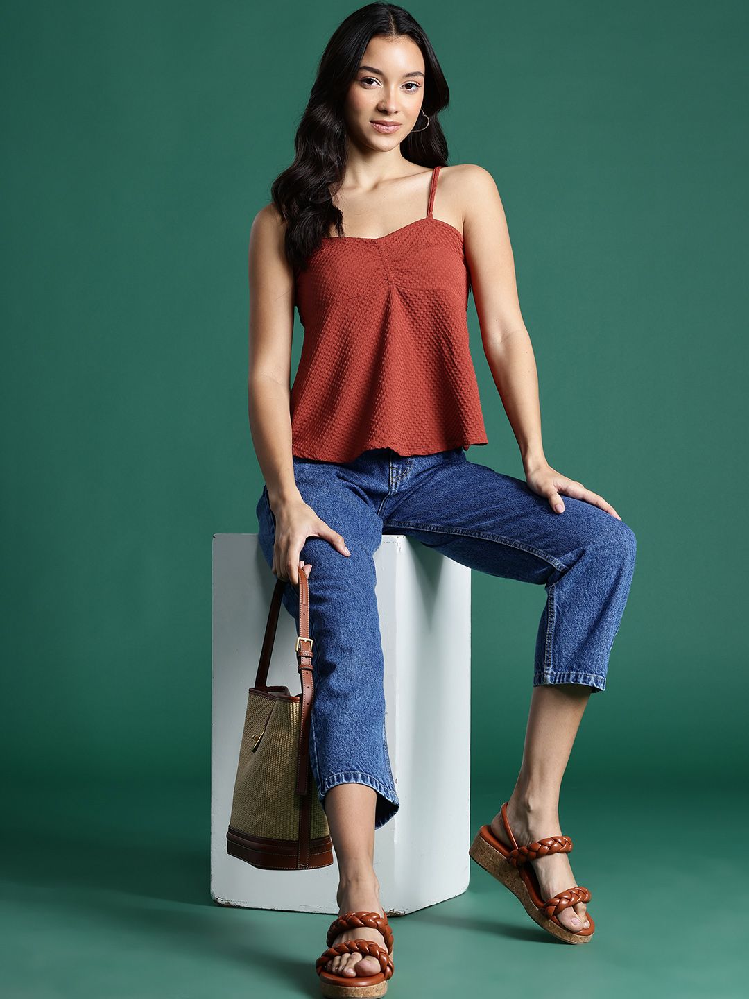DressBerry Textured Empire Top