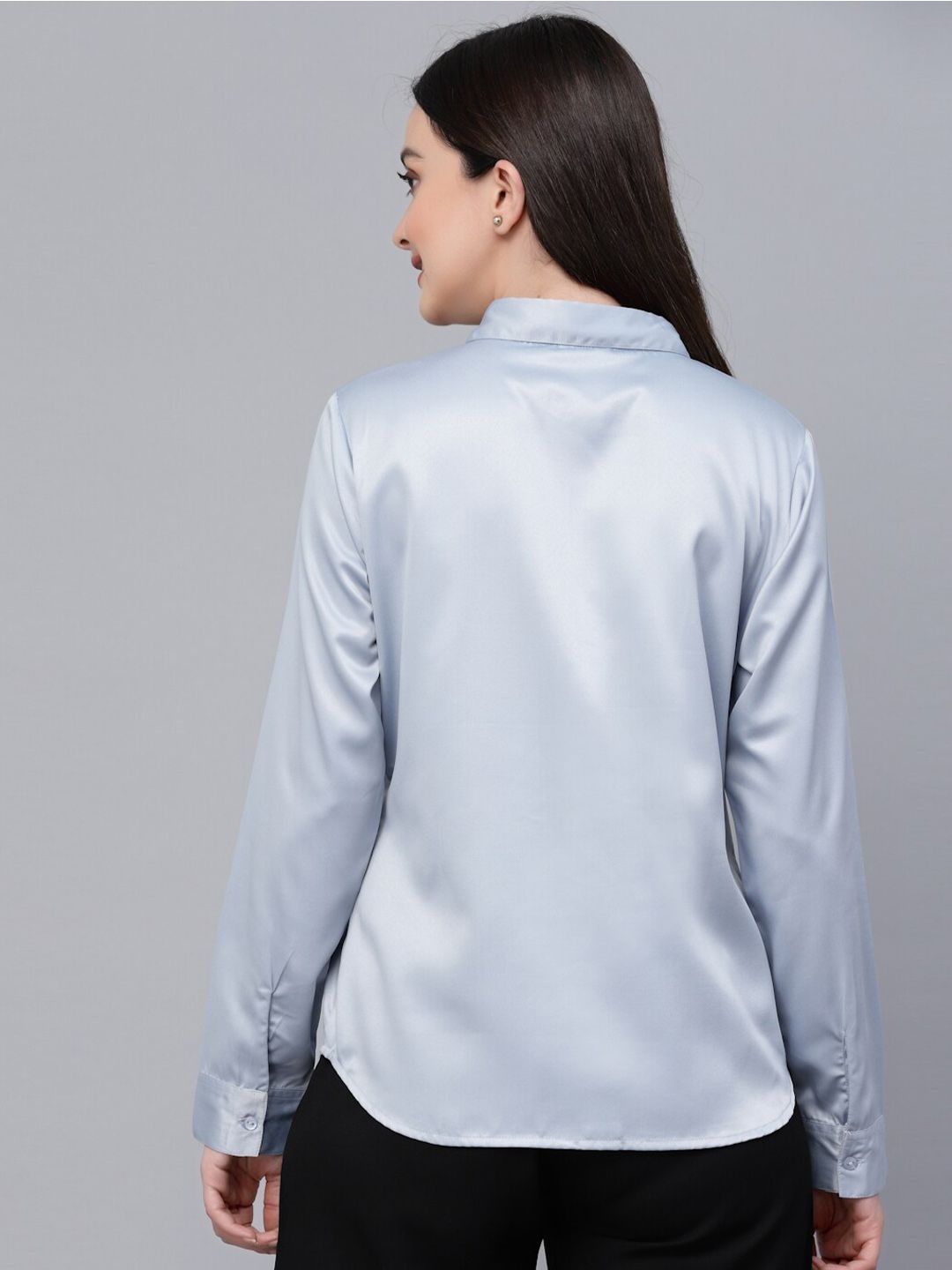Style Quotient Satin Finish Spread Collar Formal Shirt