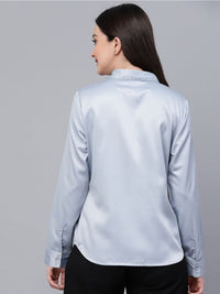 Style Quotient Satin Finish Spread Collar Formal Shirt
