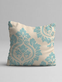 STITCHNEST Blue & Black Set of 5 Floral Square Cushion Covers