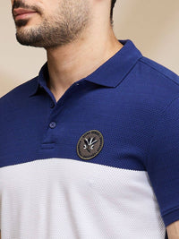 Being Human Men Colourblocked Polo Collar T-shirt
