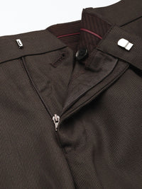 Raymond Men Textured Slim Fit Formal Trousers