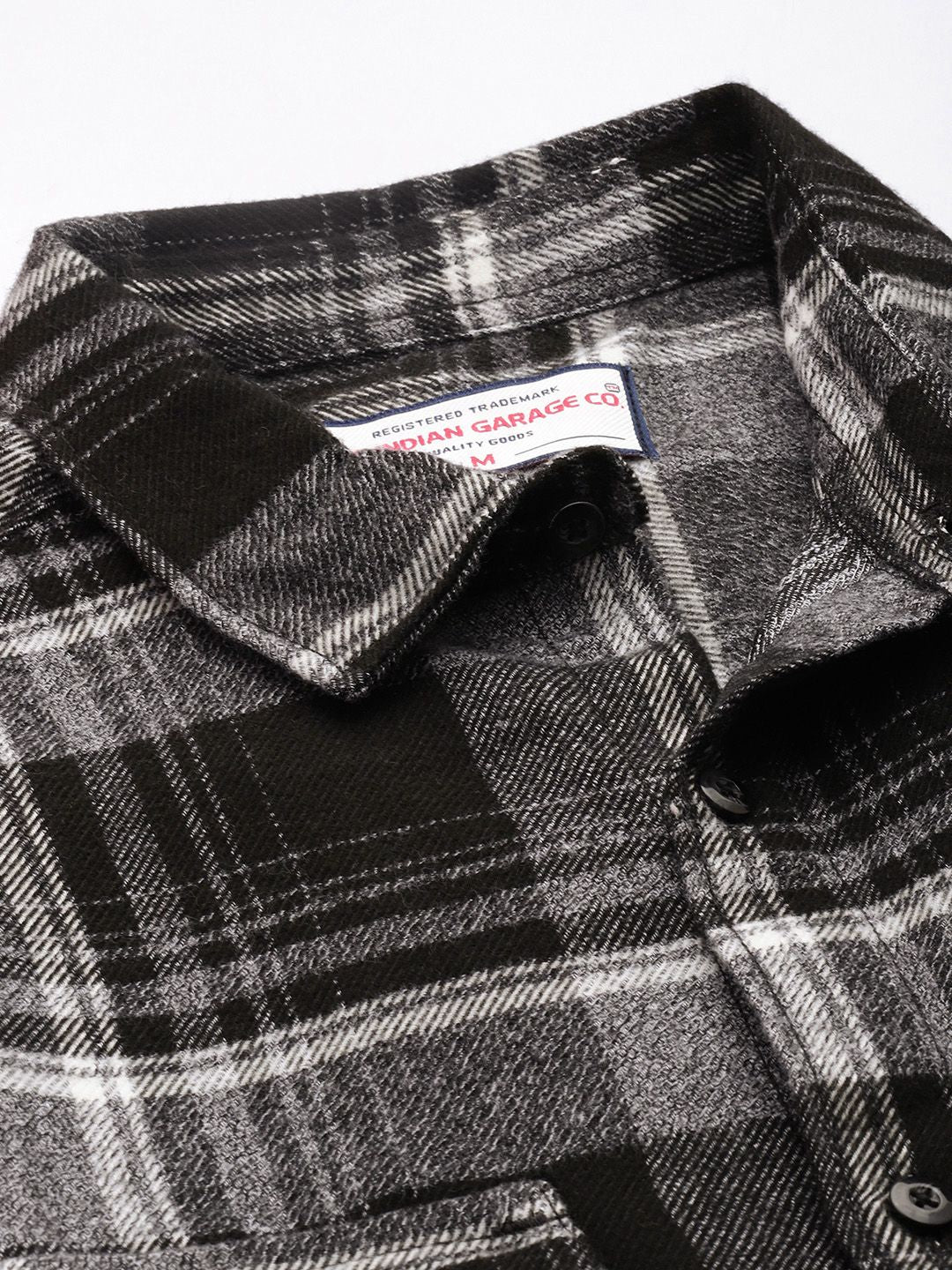 The Indian Garage Co Slim Fit Checked Pure Cotton Casual Shirt