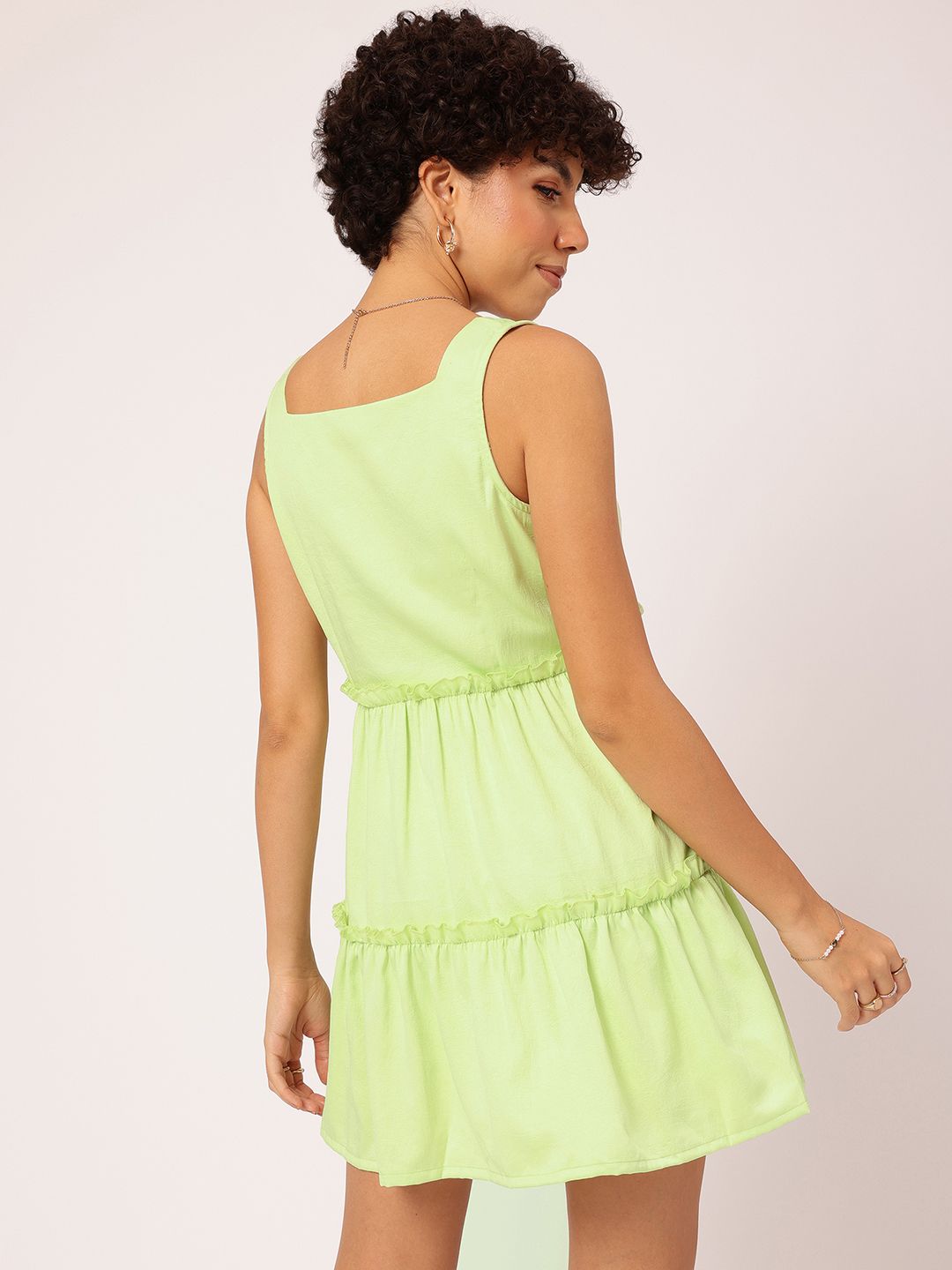 DressBerry Ruffled Radiance A-Line Mini Dress