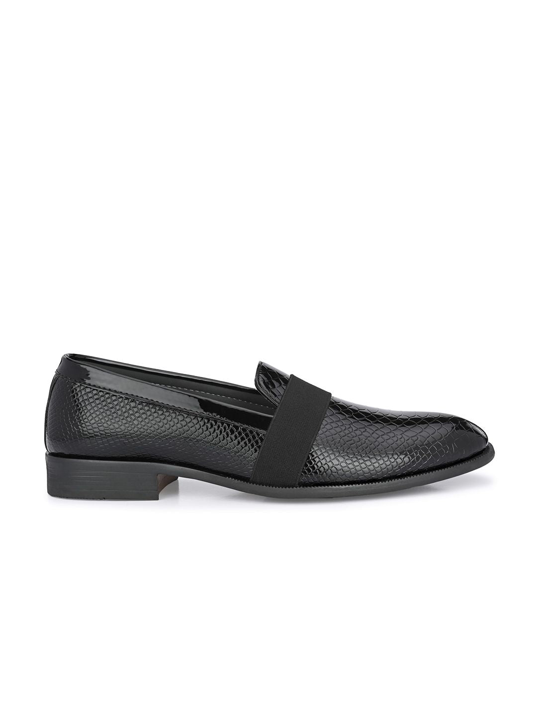 House of Pataudi Men Textured Formal Loafers
