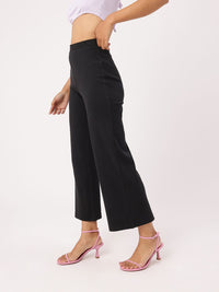 DressBerry Women Monochrome Staple Wide Leg Trousers