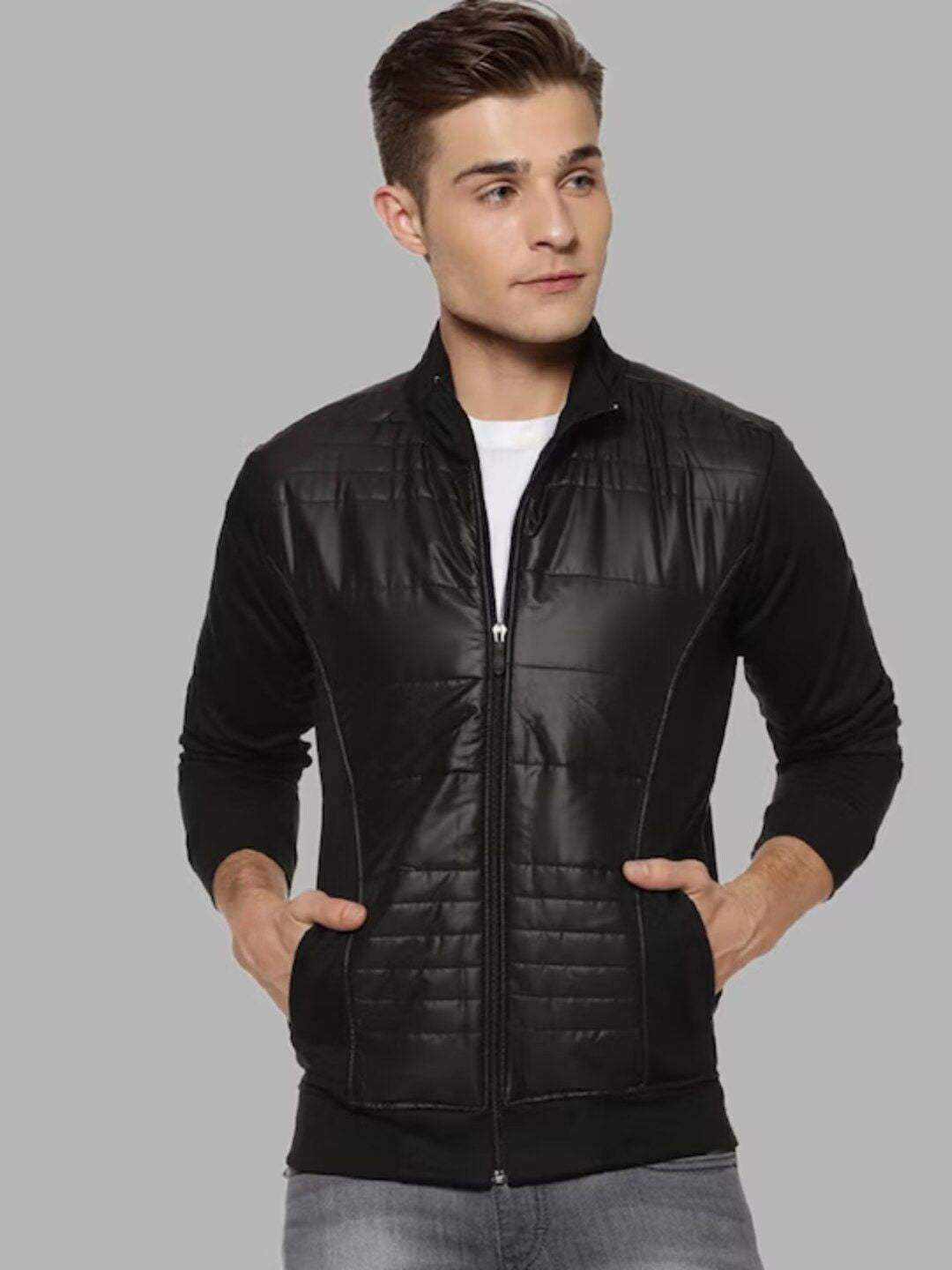 Kampus Sutra Stand Collar Windcheater Kulit Jaket