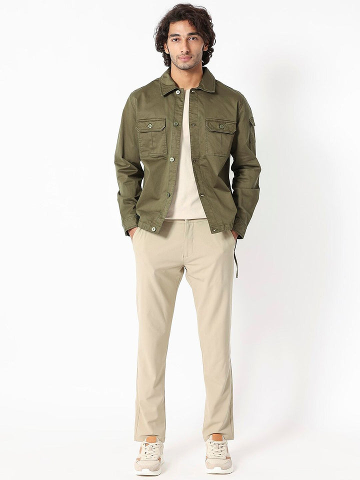 RARE RABBIT Men Cedro Tailored Fit Spread Collar Jacket