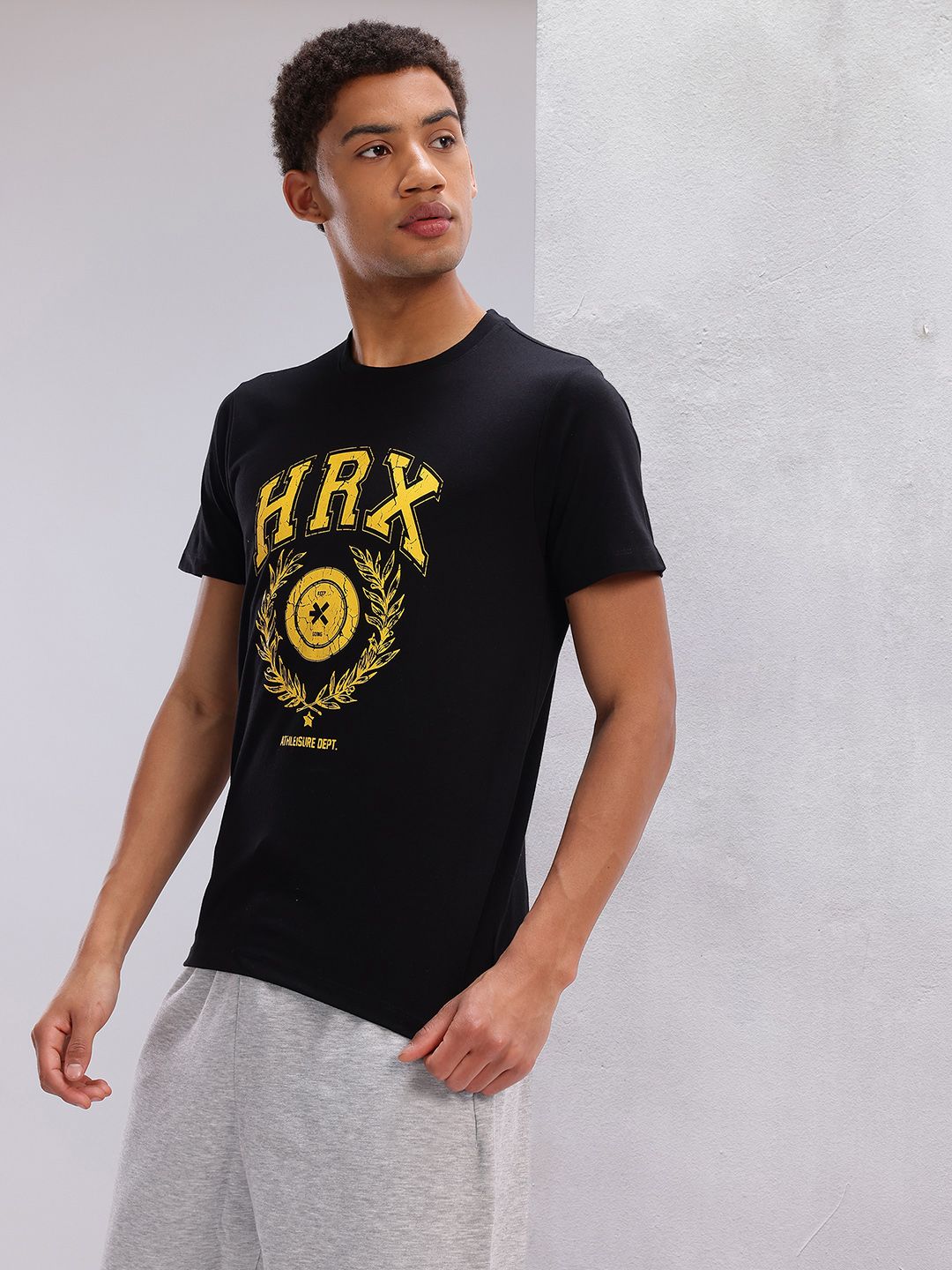 HRX by Hrithik Roshan Brand Logo Print Regular Fit Lifestyle T-shirt