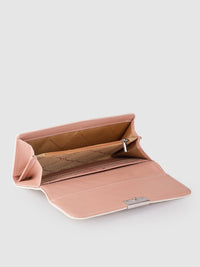 Lino Perros Women Geometric Textured Envelope Wallet with Quilted Detail