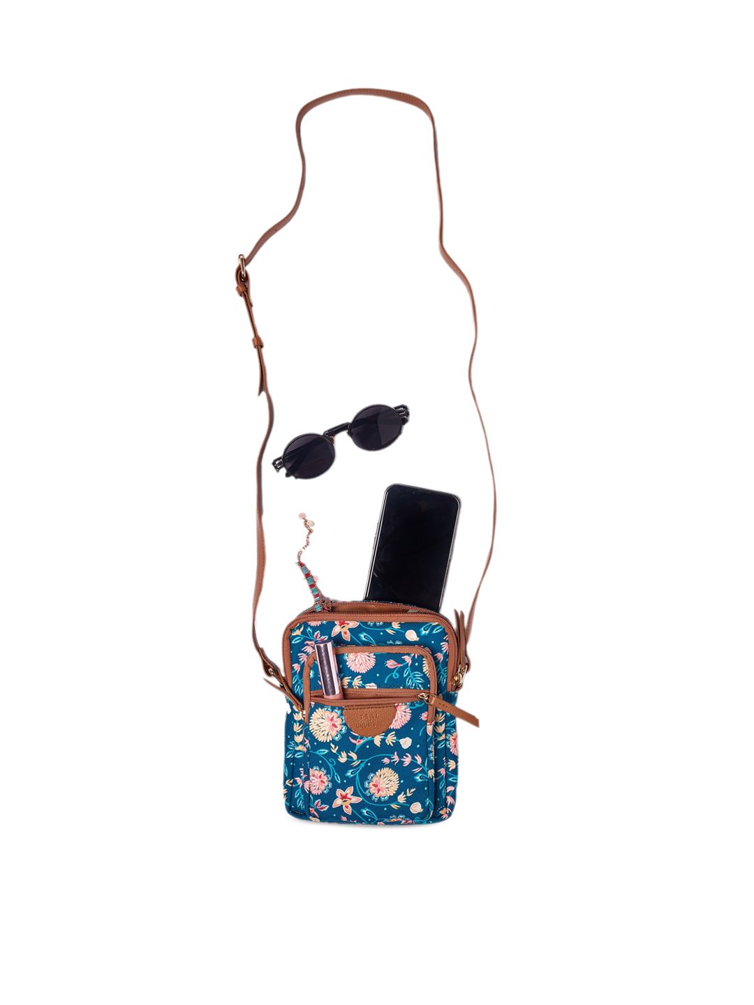 TEAL BY CHUMBAK Printed Sling Bag