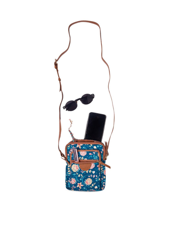 TEAL BY CHUMBAK Printed Sling Bag