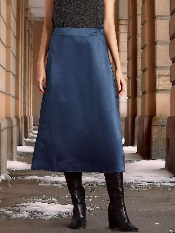 semua tentang anda satin skirt midi midi