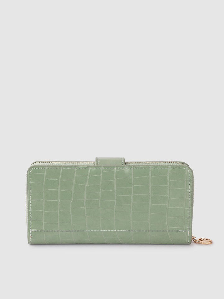 Lino Perros Women Croc Textured Two Fold Wallet