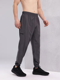 HRX by Hrithik Roshan Men Brand Logo Print Mid-Rise Rapid-Dry Training Cargo-Style Joggers