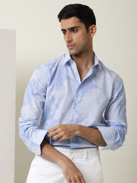 RARE RABBIT Men Dale Camouflage Printed Slim Fit Cotton Shirt