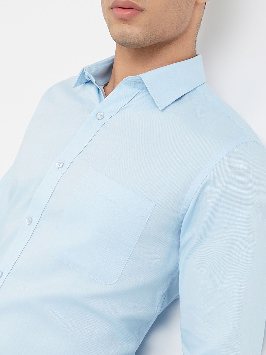 Raymond Self Design Slim Fit Pure Cotton Formal Shirt