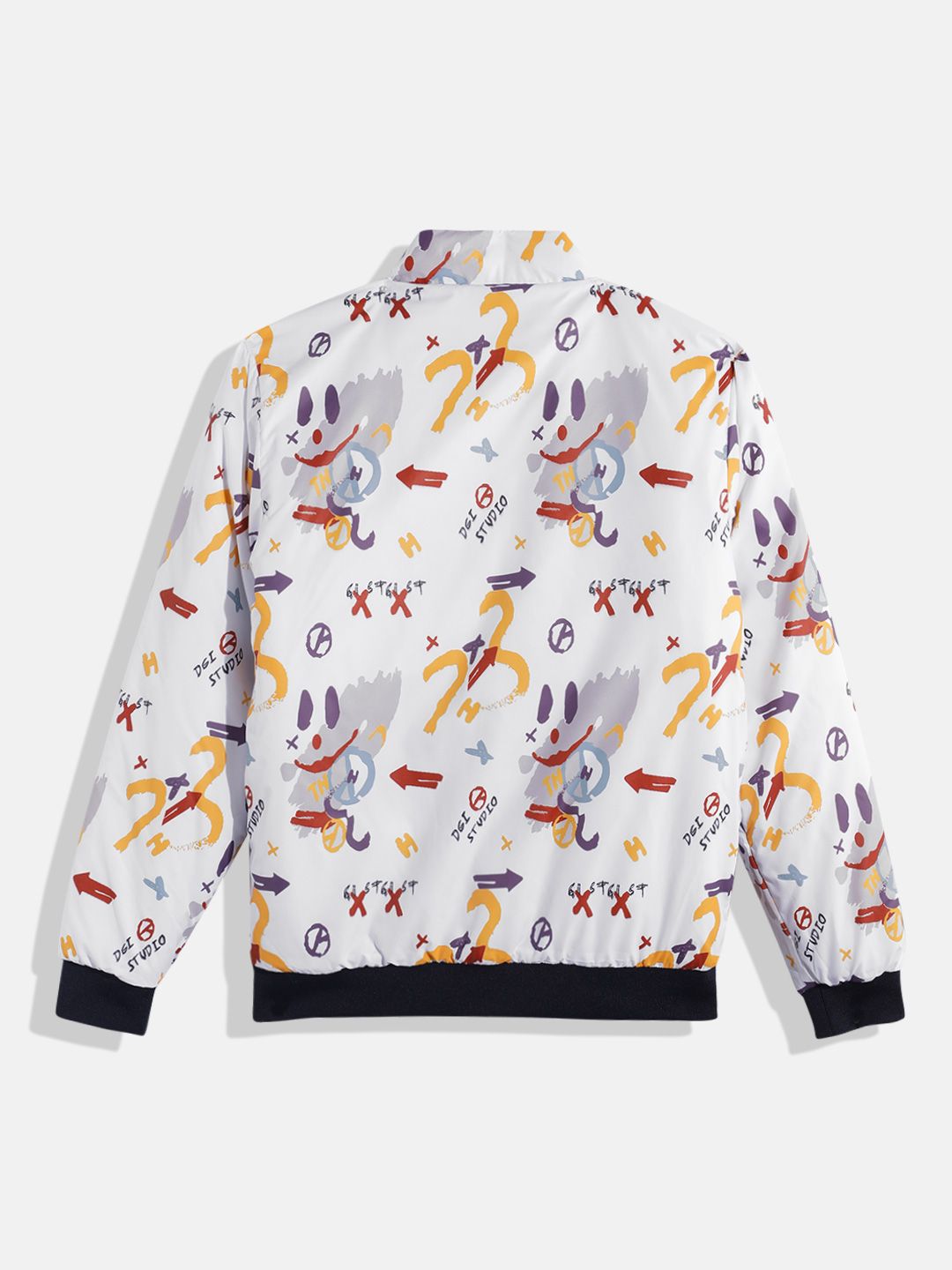 Monte Carlo Boys Colourblocked & Printed Reversible Bomber Jacket