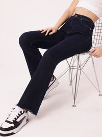 DressBerry Women Modern Vibe Stretchable Frayed Jeans