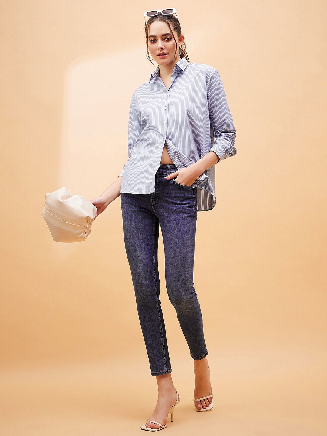 SASSAFRAS BASICS Comfort Striped Spread Collar Long Sleeves Casual Shirt