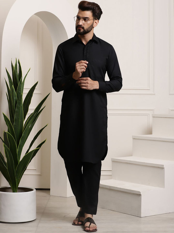 SOJANYA Kolar Baju Lengkung Labuh Pathani Kurta bersama Salwar