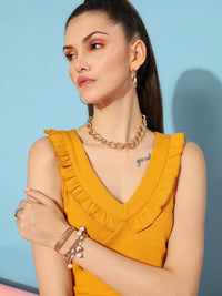 STREET 9 Mustard Solid Top