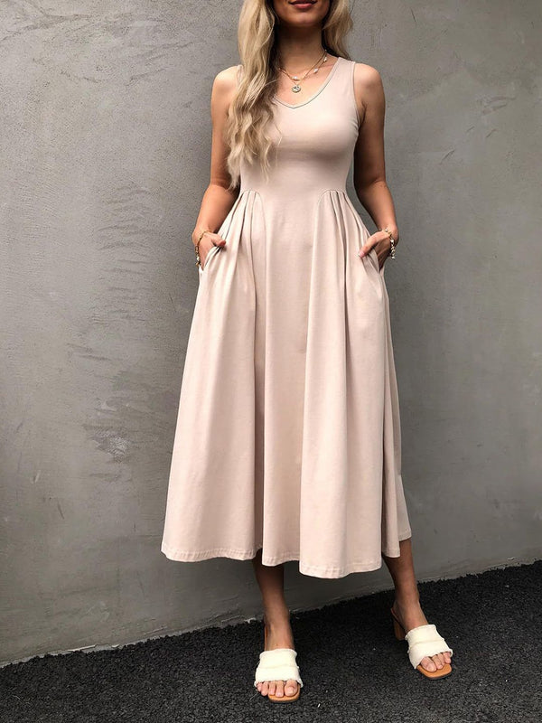 DressBerry  women Solid Fit & Flare Midi Dress