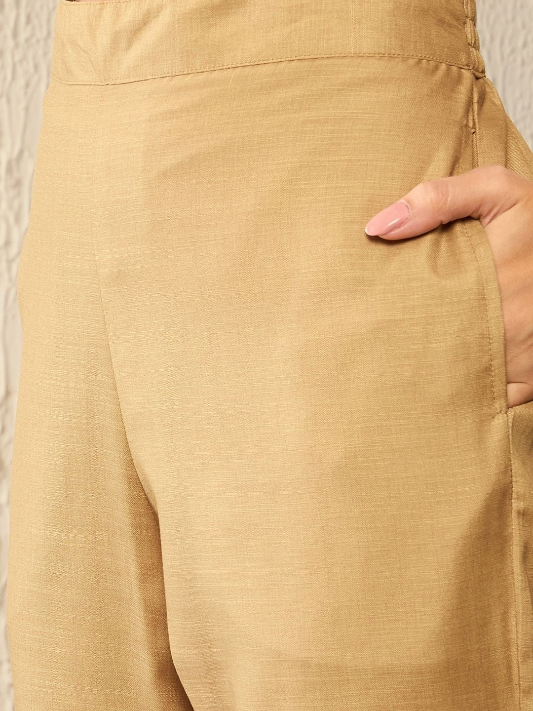 KALINI Floral Printed Shirt Collar Three-Quarter Sleeves Top With Trouser