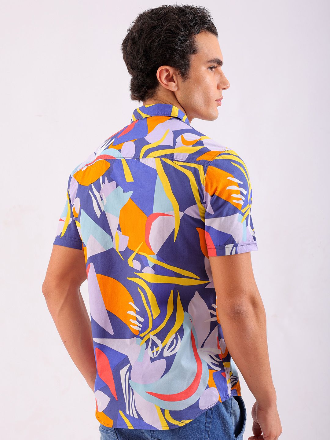 The Indian Garage Co Men Slim Fit Opaque Printed Casual Shirt