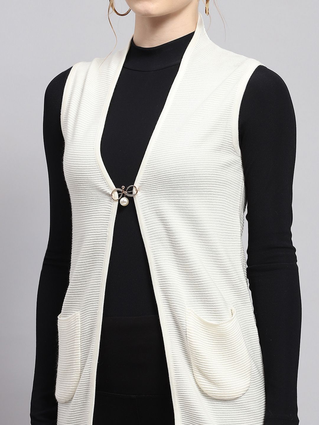 Monte Carlo Self-Striped Longline Cardigan