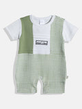 Moms Love Infant Boys Checked Pure Cotton Romper