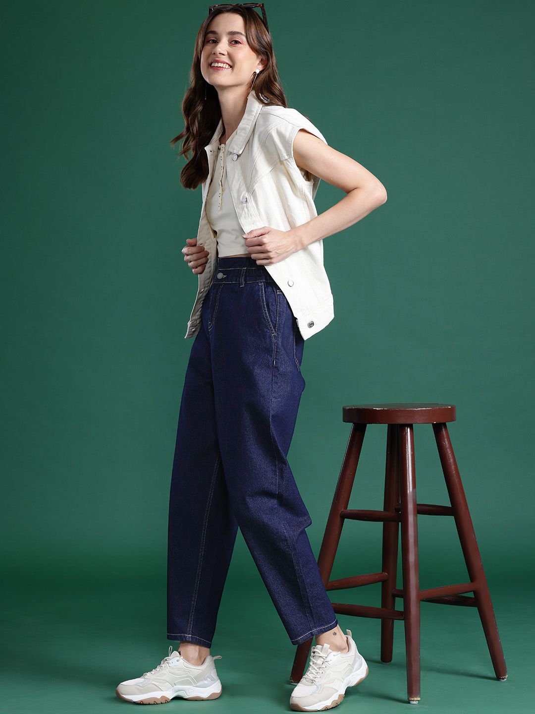 DressBerry Women Slouchy Fit High-Rise Stretchable Jeans