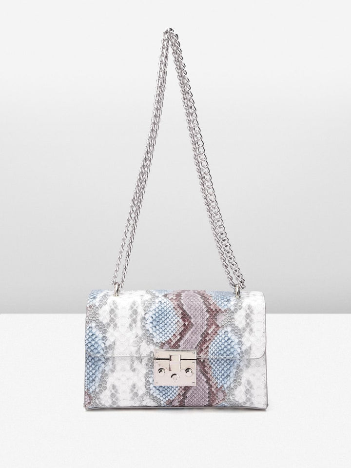 Lino Perros Snake Skin Textured Structured Sling Bag