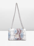Lino Perros Snake Skin Textured Structured Sling Bag
