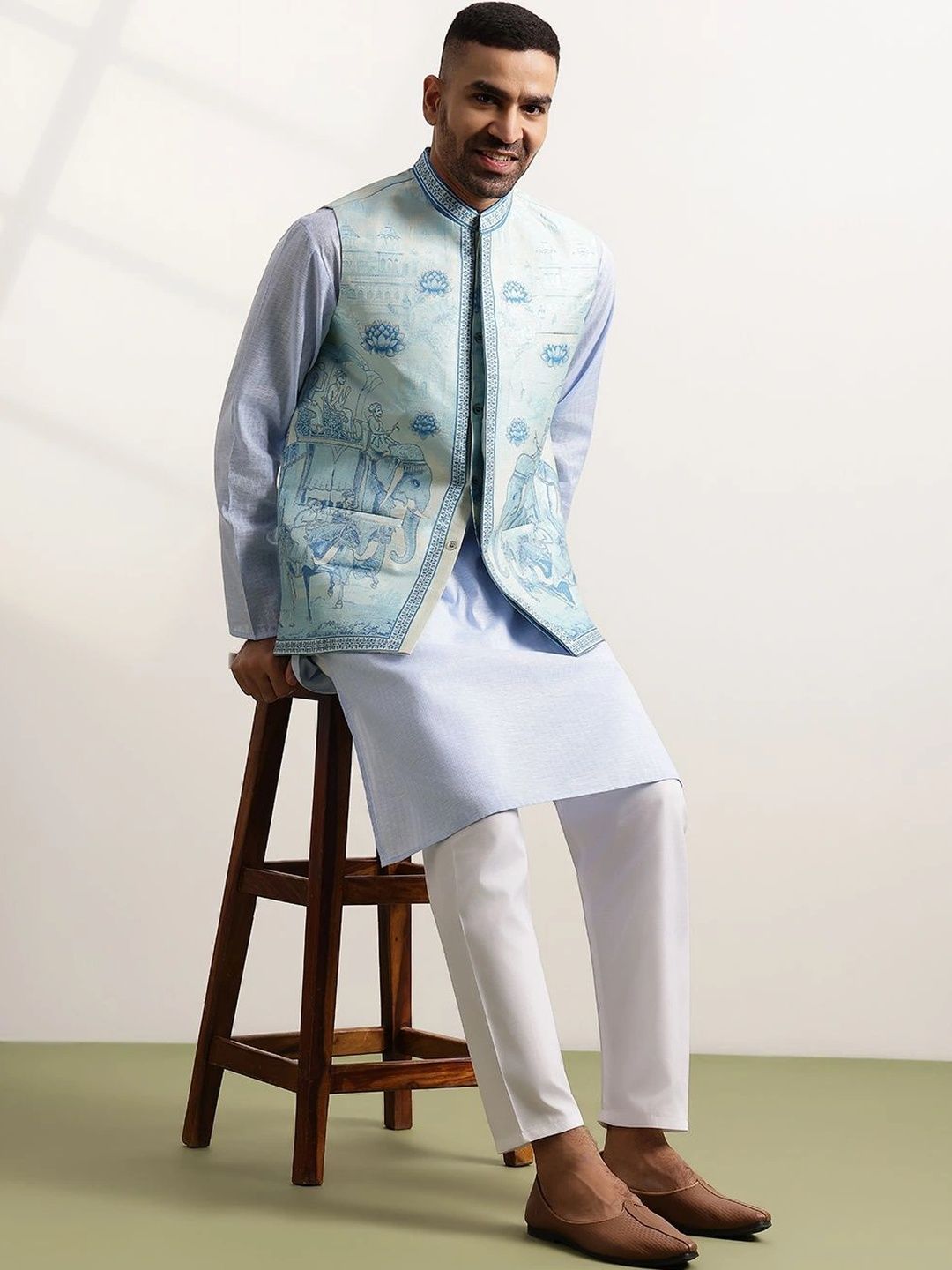 SOJANYA PLUS Printed Nehru Jackets