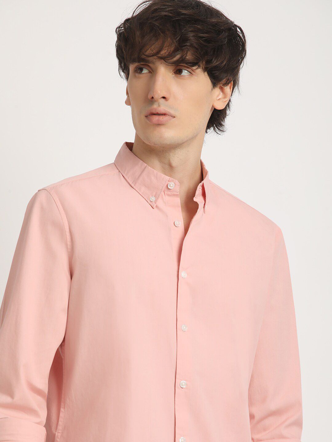 THE BEAR HOUSE Men's Solid Slim Fit Casual Shirt