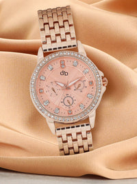 DressBerry Women Rose Gold-Toned Analogue Watch MFB-PN-WTH-S5749-02