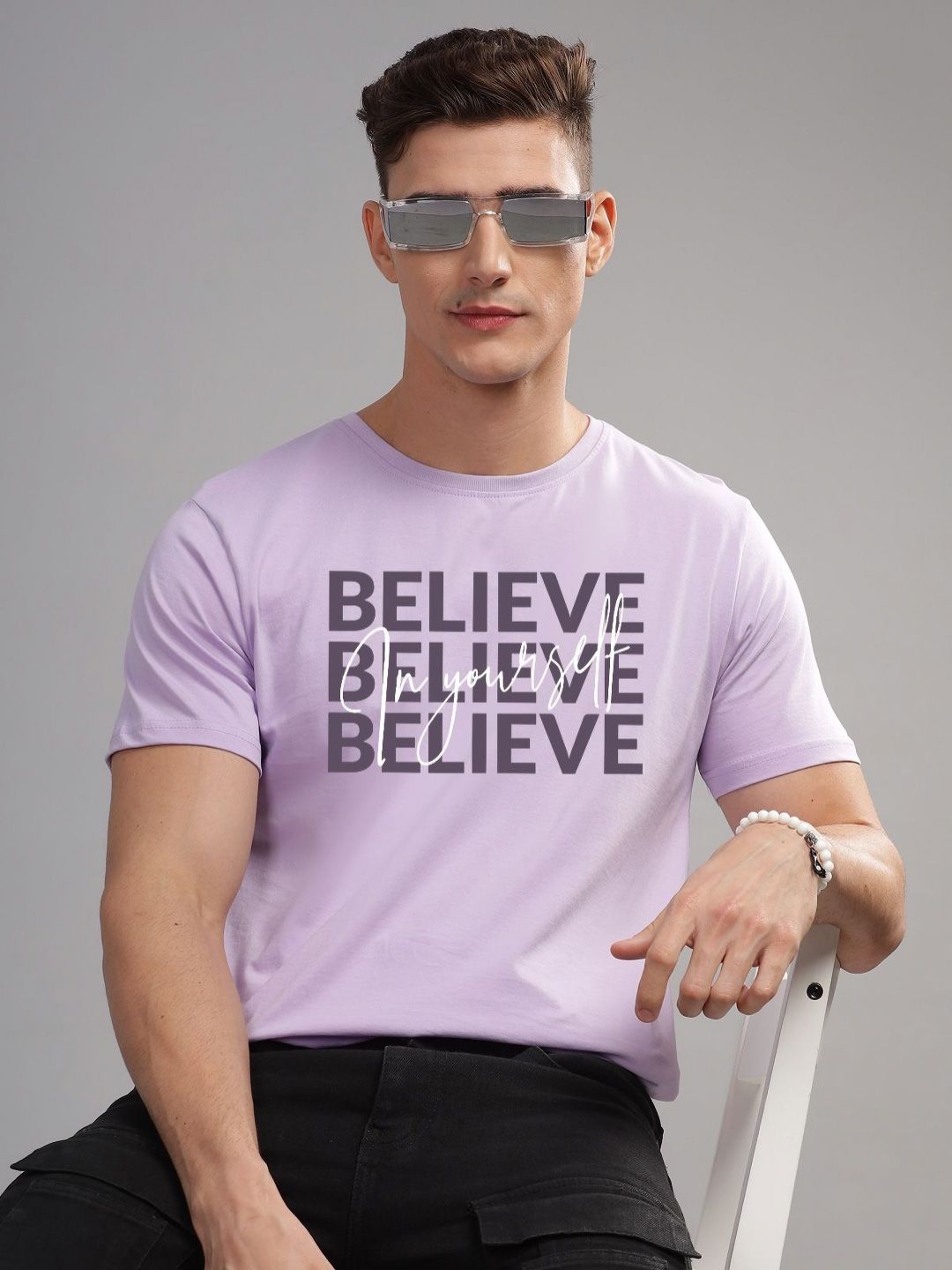 ADRO Men Typography Printed T-shirt