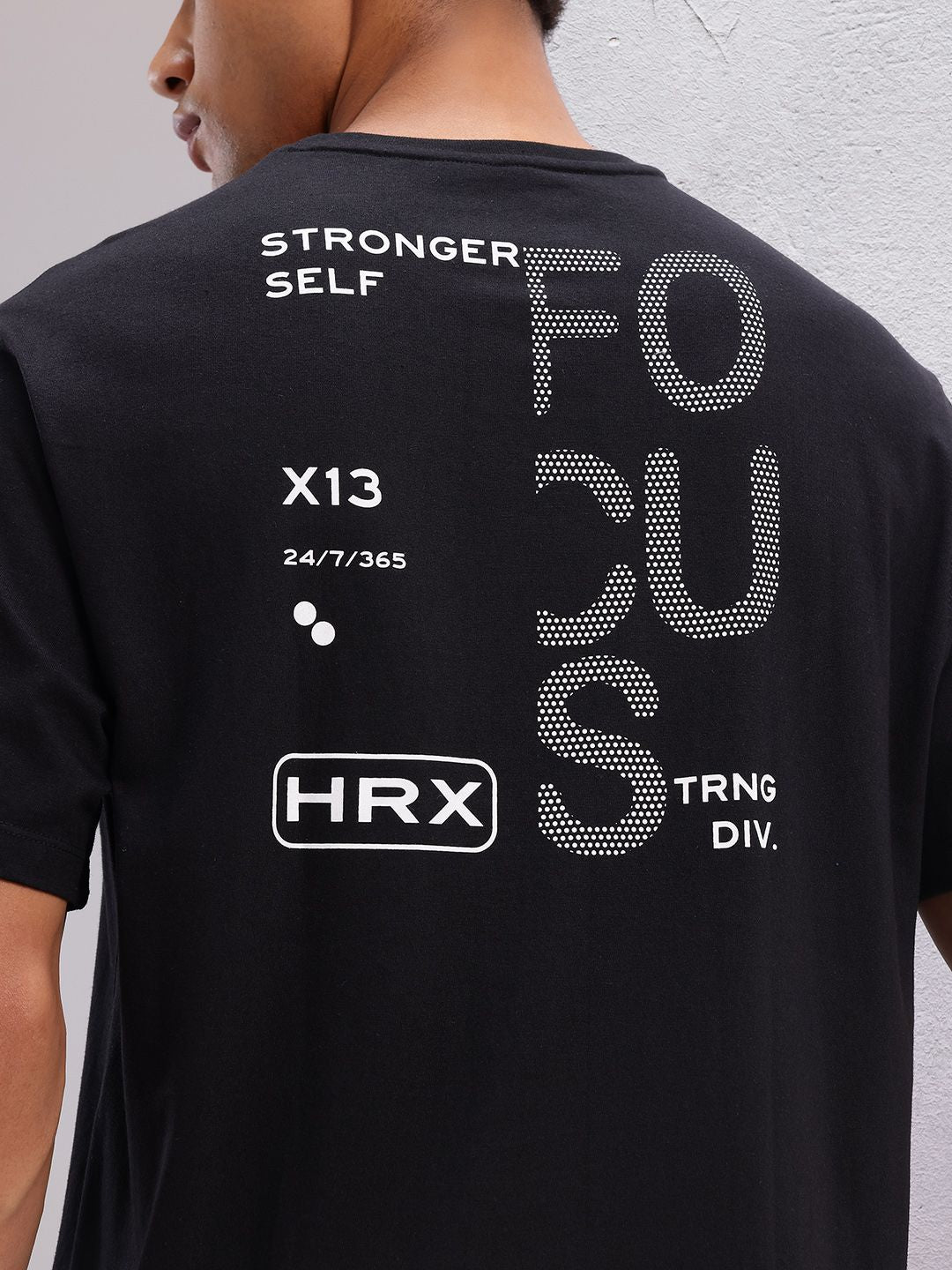 HRX by Hrithik Roshan Typography Printed Drop-Shoulder Sleeves Training T-shirt
