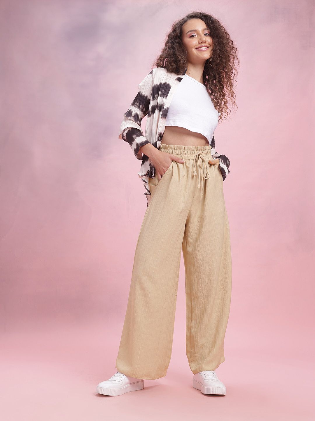 DressBerry Women Crinkled Trousers