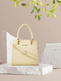 Lino Perros Off-White Solid Handheld Bag