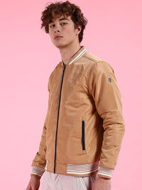 The Indian Garage Co Men Solid Regular Fit Bomber Jacket