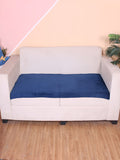 STITCHNEST Blue Self Design 1 Seater Sofa Cover